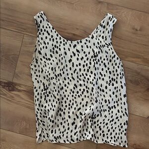 Stylish Black and White Polka Dot Women's Top